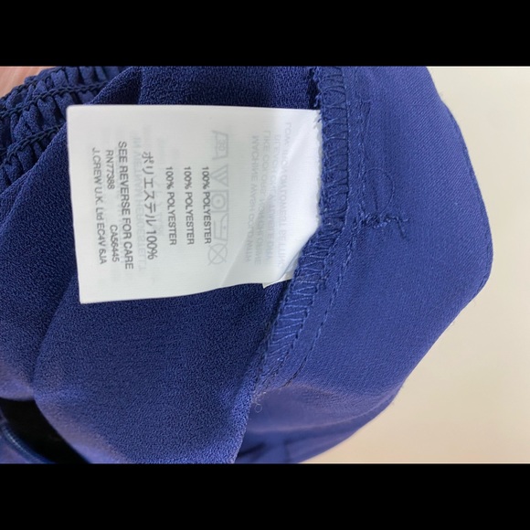 MADEWELL Navy Button Front Smocked Cross Back Jumpsuit Size 2 - Picture 14 of 16